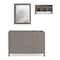 Alaterre Furniture Williamsburg 3pc Wooden Bthrm Vanity Set - 48-in. L Vanity, 30-in. L Mirror, 25-in. Wall Shelf, Gry AVAN480040BB - alternate 1